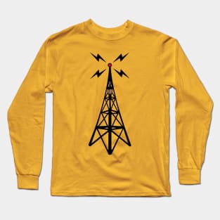 Radio Tower, Live Music, DJ, recording Long Sleeve T-Shirt